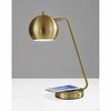 Homeroots Spherical Brass Metal Enhanced Tech Desk Lamp 372745